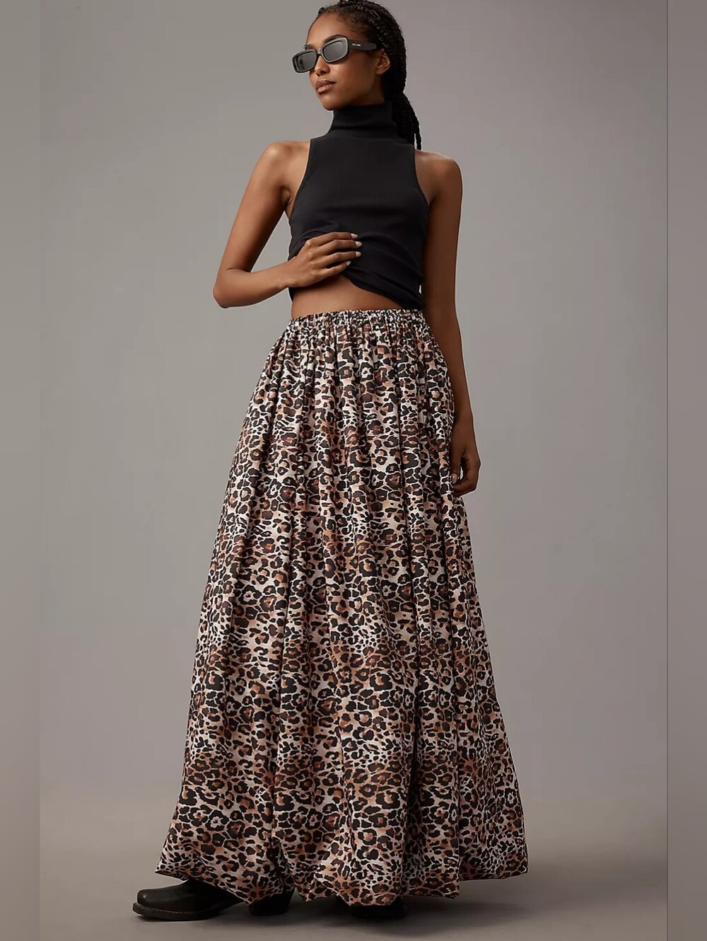 Maeve Bubble Maxi Skirt | Leopard | Size M
